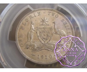 Australia 1910 Florin PCGS AU53